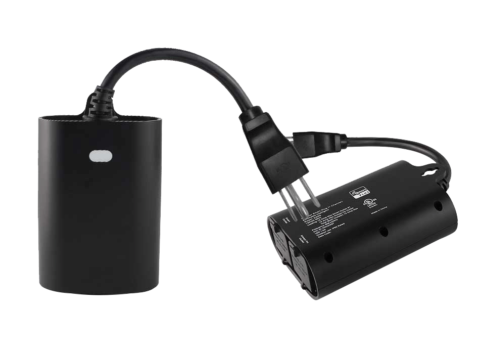 ZW4201 GE Z-Wave Wireless Smart Lighting Control Outdoor Module, On/Off,  Plug-In, Black, Works with  Alexa, 12720